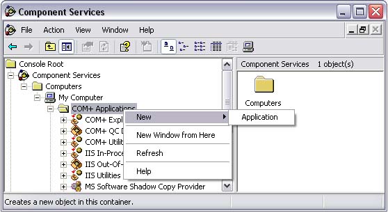 Installing & Running ASP Printer COM In The Windows COM+ Component Services - running the component form ASP pages